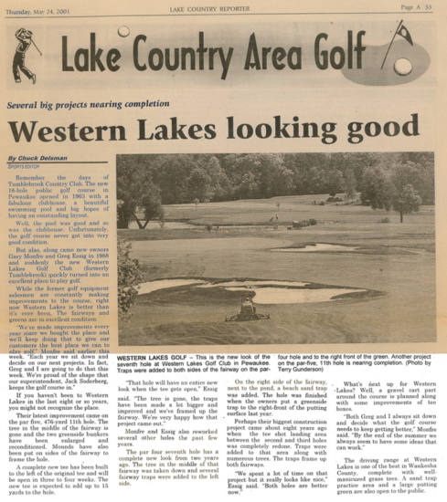 Lake Country Area Golf